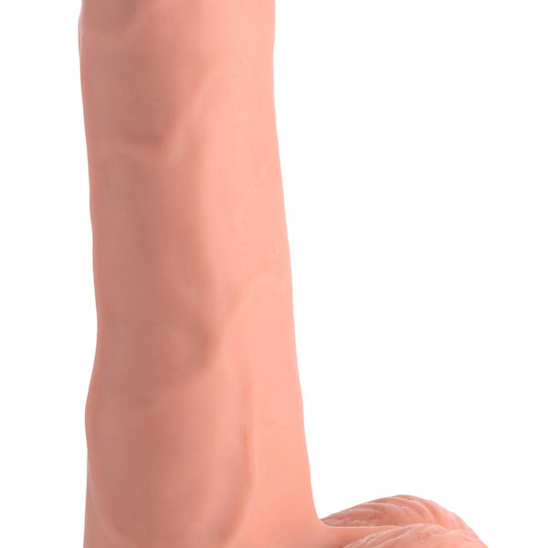 Thrusting and Vibrating 8 Inch Dildo - Light