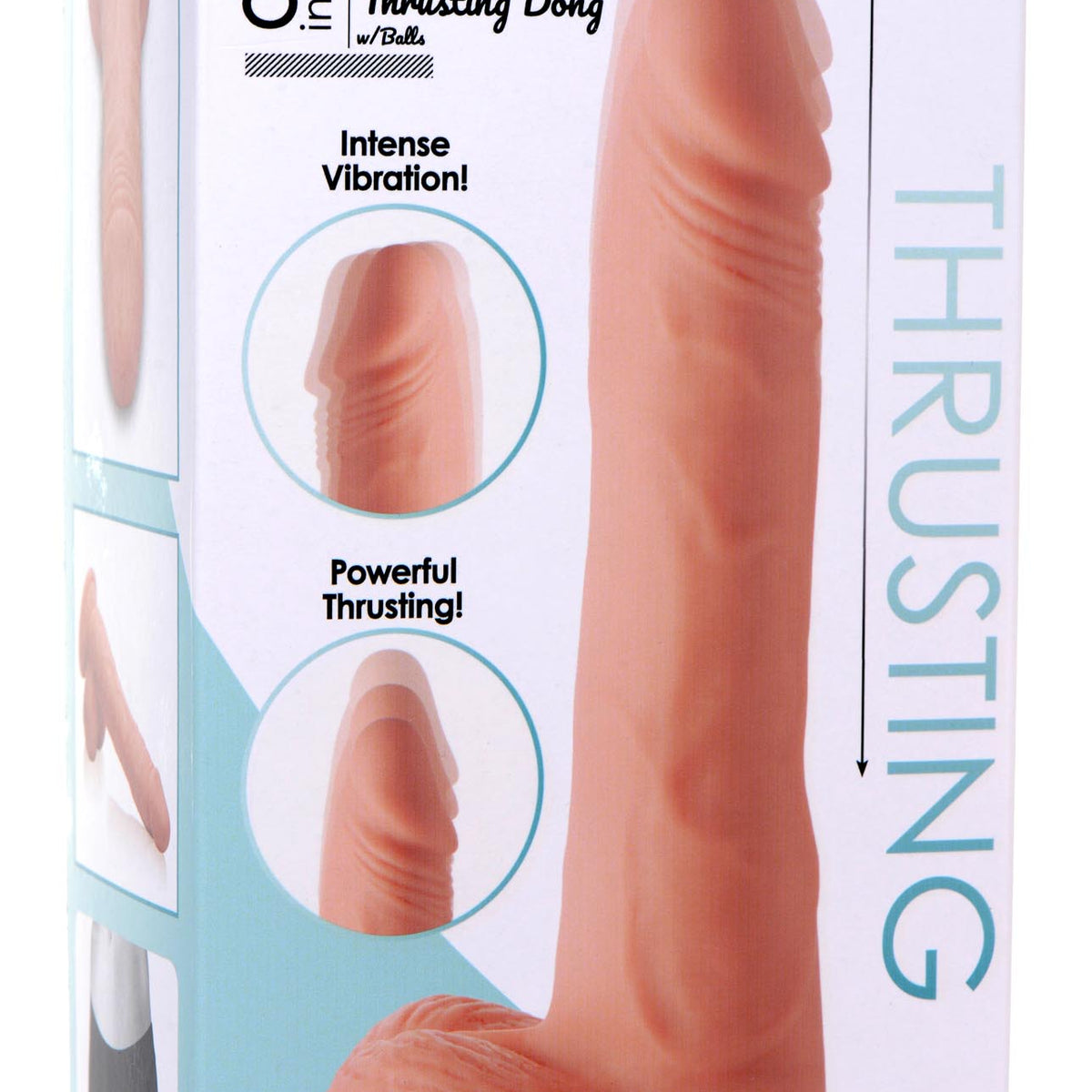 Thrusting and Vibrating 8 Inch Dildo - Light