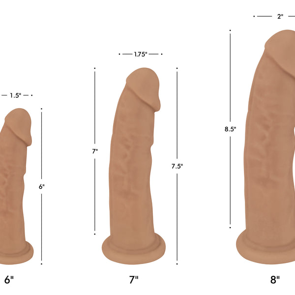 Silexpan Tan Hypoallergenic Silicone Dildo - 6 Inch