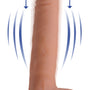 Vibrating & Thrusting Remote Control Silicone Dildo - 9 Inch