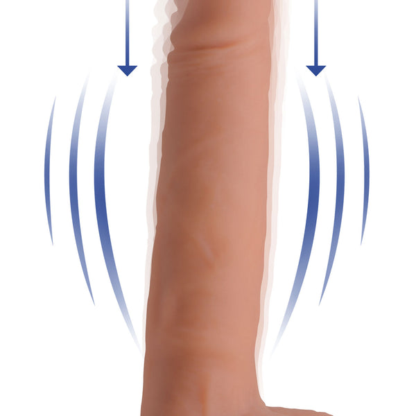 Vibrating & Thrusting Remote Control Silicone Dildo - 10 Inch