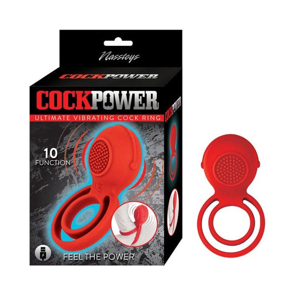 Cockpower Ultimate Vibrating Cockring Red - Royal Sins