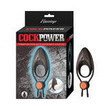 Cockpower Vibrating Ring with Adjustable Cock Tie Black - Royal Sins