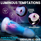 Cocktopus Deluxe Glow - in - the - Dark Vibrating Silicone Dildo - Royal Sins