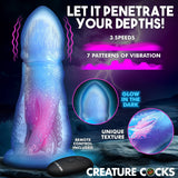 Cocktopus Deluxe Glow - in - the - Dark Vibrating Silicone Dildo - Royal Sins