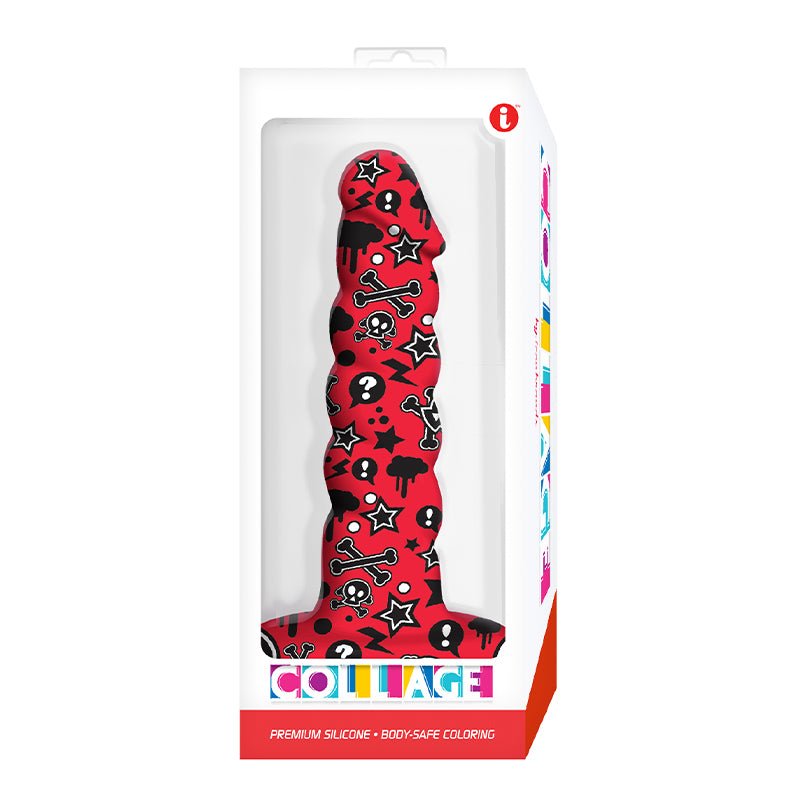 Collage Goth Girl Twisted Silicone 7in Dildo - Royal Sins