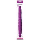 Colours Double Pleasure 12 in. Dual Ended Dildo Purple - Royal Sins