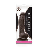 Colours Dual Density 8 in. Dildo Dark Brown - Royal Sins