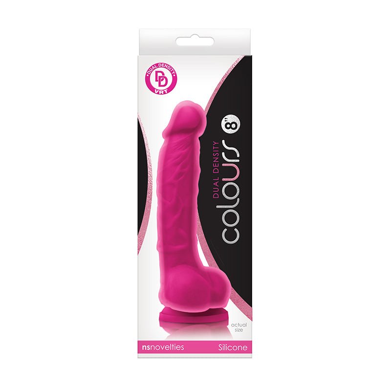Colours Dual Density 8 in. Dildo Pink - Royal Sins