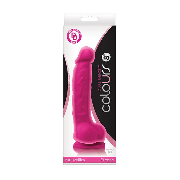 Colours Dual Density 8 in. Dildo Pink - Royal Sins