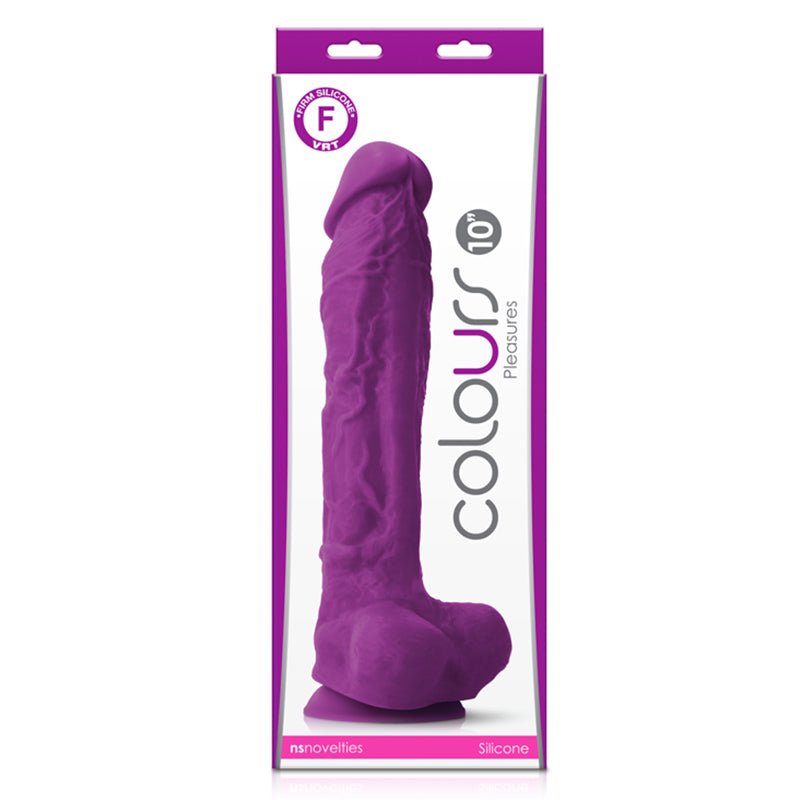 Colours Pleasures 10 in. Dildo Purple - Royal Sins