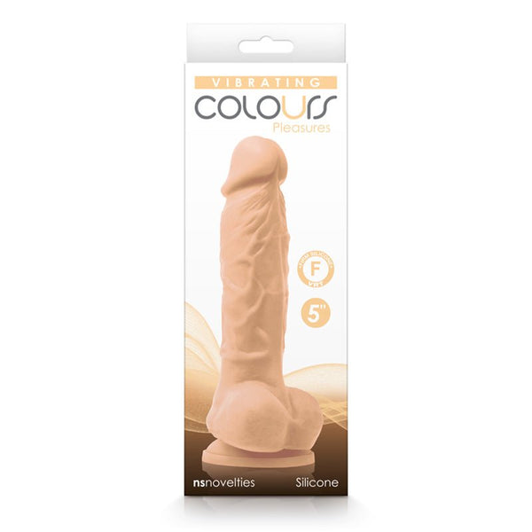Colours Pleasures 5 in. Vibrating Dildo Beige - Royal Sins
