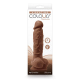Colours Pleasures 5 in. Vibrating Dildo Brown - Royal Sins