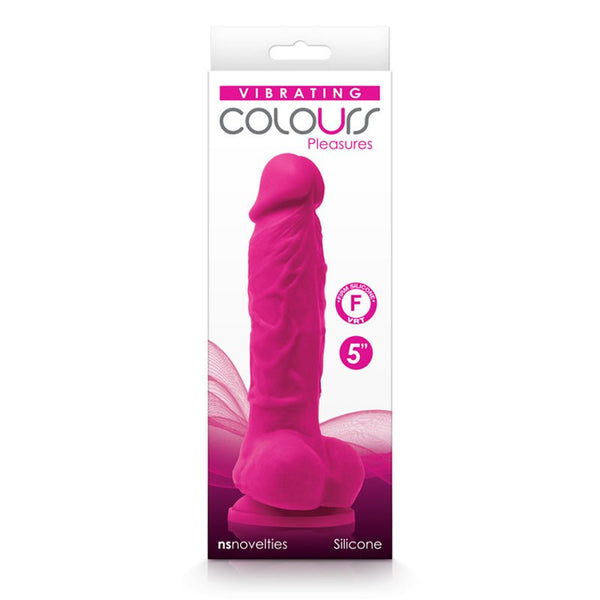 Colours Pleasures 5 in. Vibrating Dildo Pink - Royal Sins