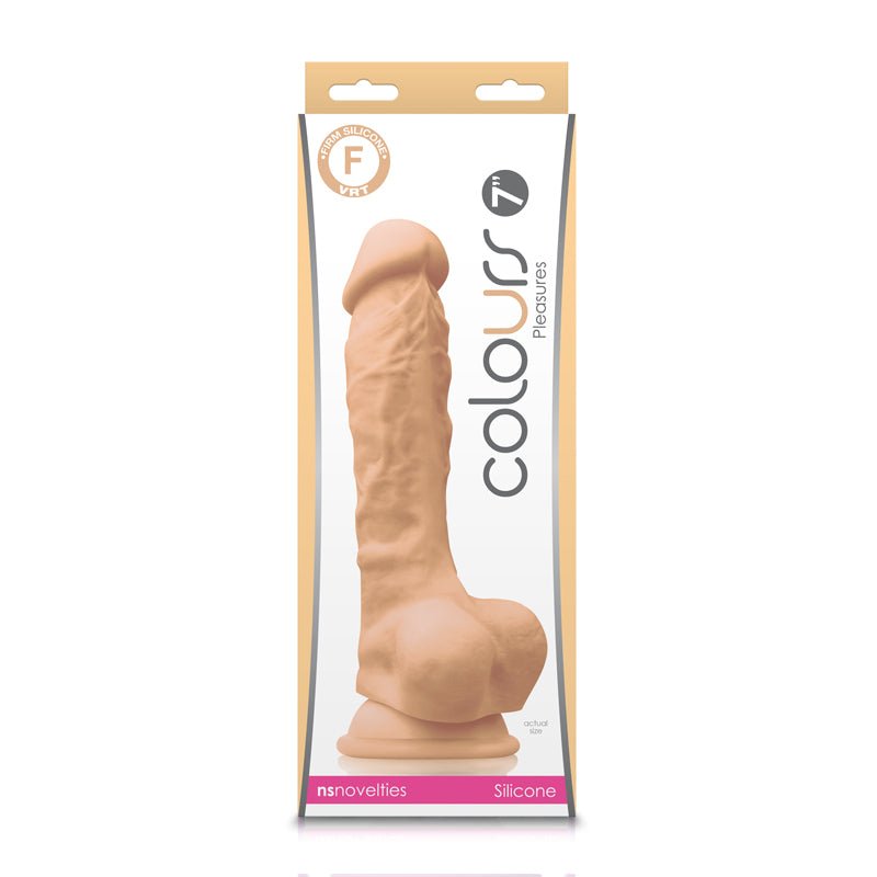 Colours Pleasures 7 in. Dildo Beige - Royal Sins