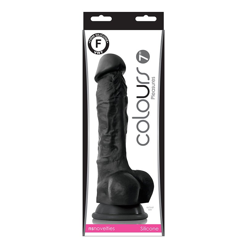 Colours Pleasures 7 in. Dildo Black - Royal Sins
