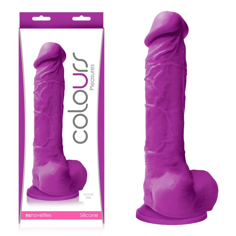 Colours Pleasures 8 in. Dildo Purple - Royal Sins
