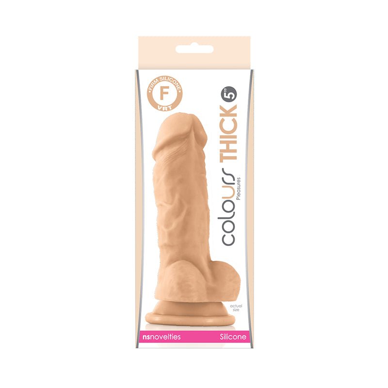 Colours Pleasures Thick 5 in. Dildo Beige - Royal Sins