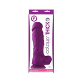 Colours Pleasures Thick 8 in. Dildo Purple - Royal Sins