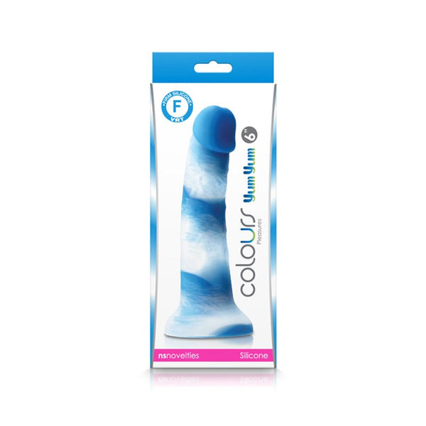 Colours Pleasures Yum Yum 6 in. Dildo Blue - Royal Sins