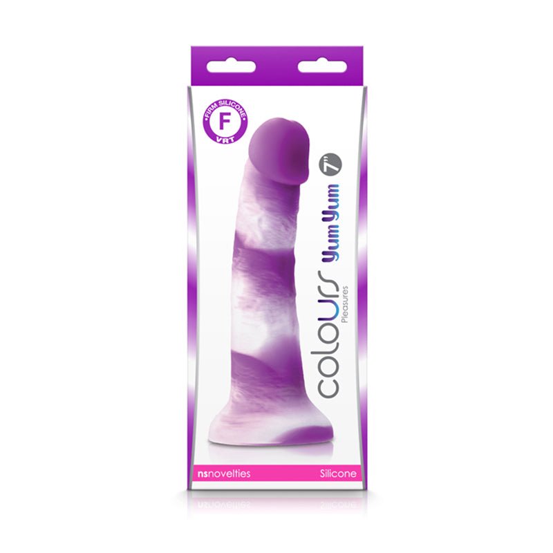 Colours Pleasures Yum Yum 7 in. Dildo Purple - Royal Sins