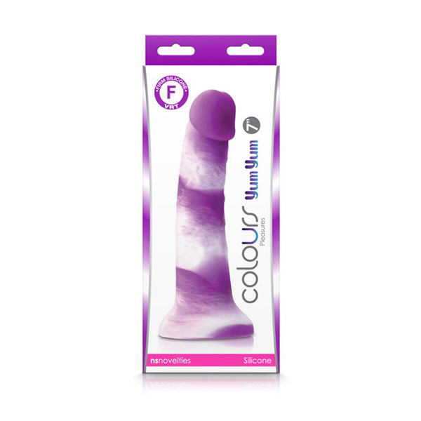 Colours Pleasures Yum Yum 7 in. Dildo Purple - Royal Sins