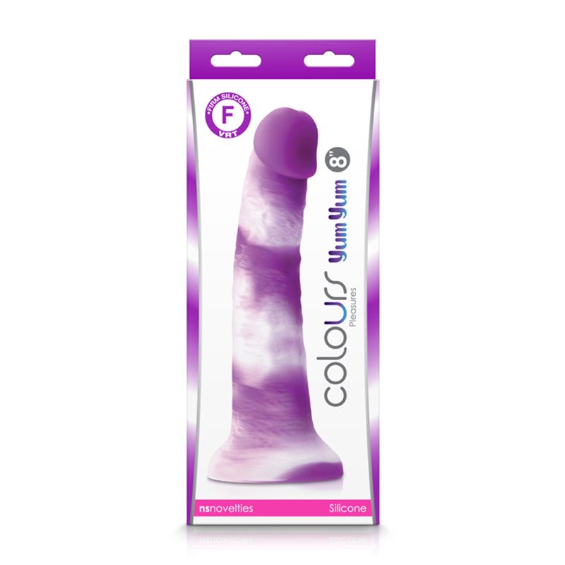 Colours Pleasures Yum Yum 8 in. Dildo Purple - Royal Sins