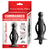 Commander Beginners Vibrating Buttplug Removeable Bullet Suction Cup Base Silicone Black - Royal Sins