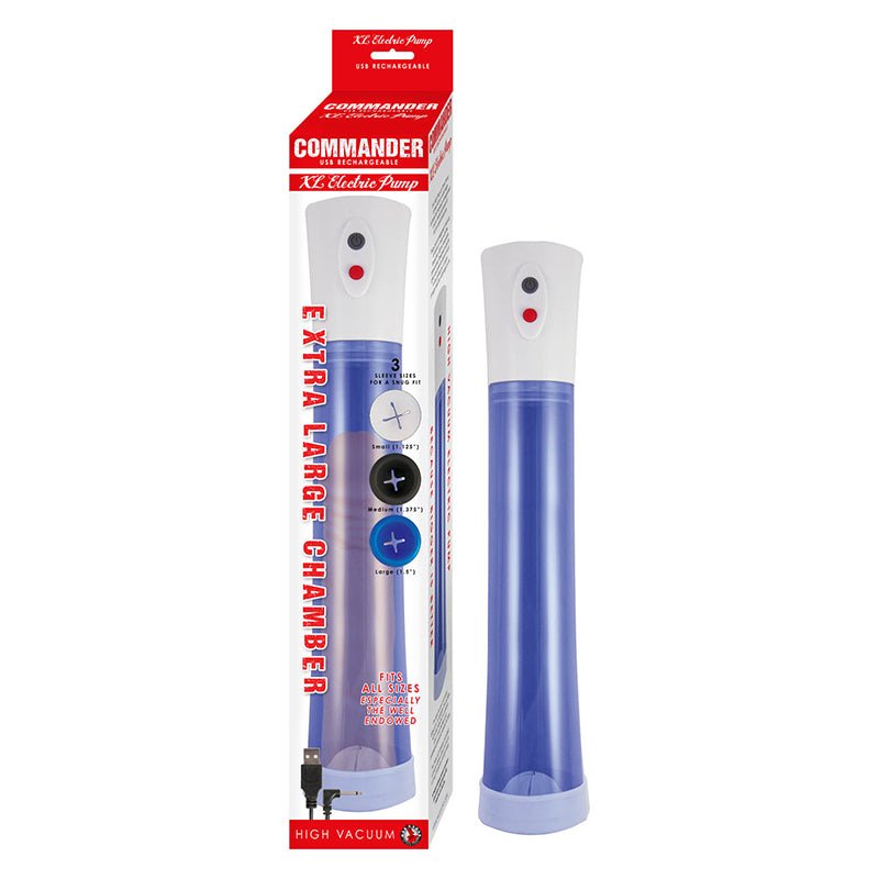 Commander Extra Large Electric Pump Blue - Royal Sins