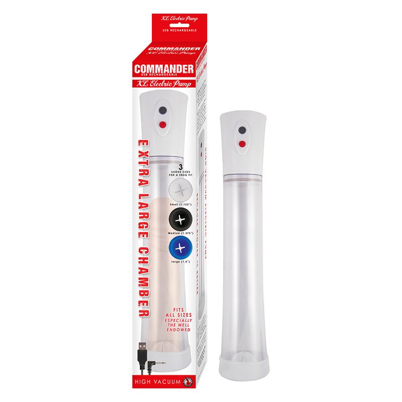 Commander Extra Large Electric Pump White - Royal Sins