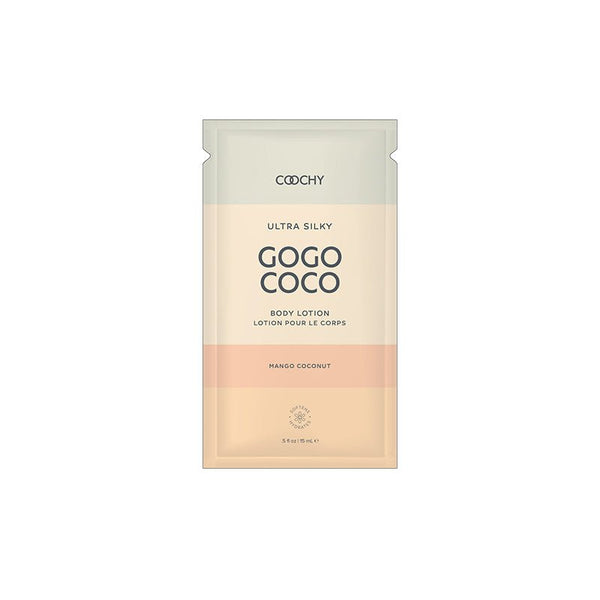Coochy Ultra Silky Body Lotion Mango Coconut .35 fl. oz./10 ml Foil 24 - Piece Bulk Bag - Royal Sins