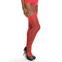 Coquette Sheer Stockings Red Queen Size - Royal Sins