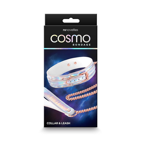 Cosmo Bondage Collar & Leash Rainbow - Royal Sins