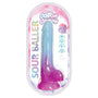 Cotton Candy Sour Baller 7 in. Silicone Dildo Aqua/Purple - Royal Sins