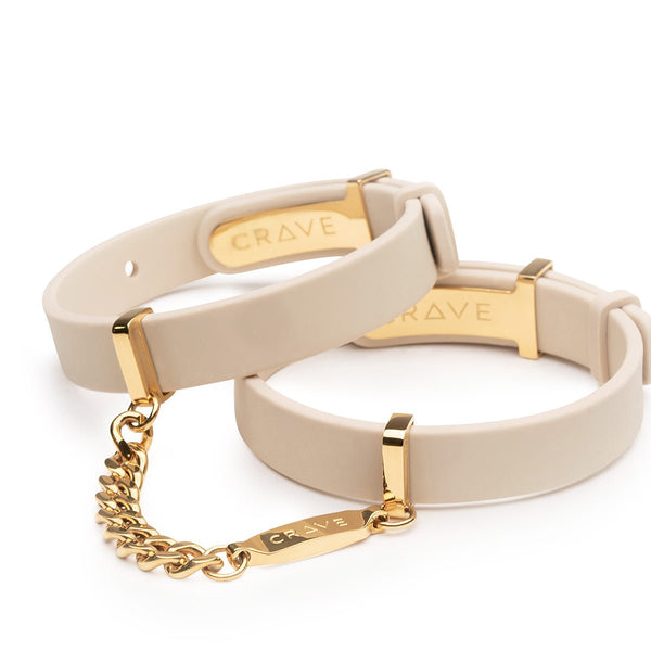 Crave ID Cuffs - Beige/24kt Gold - Royal Sins