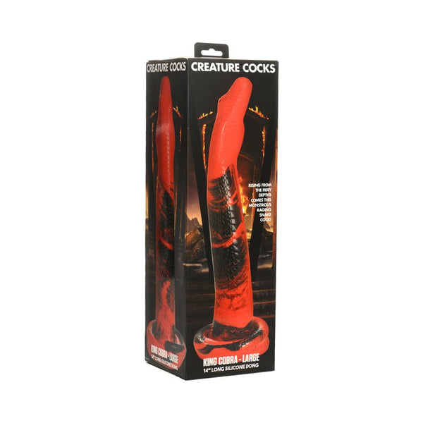 Creature Cocks King Cobra Large 14 in. Long Silicone Dong - Royal Sins