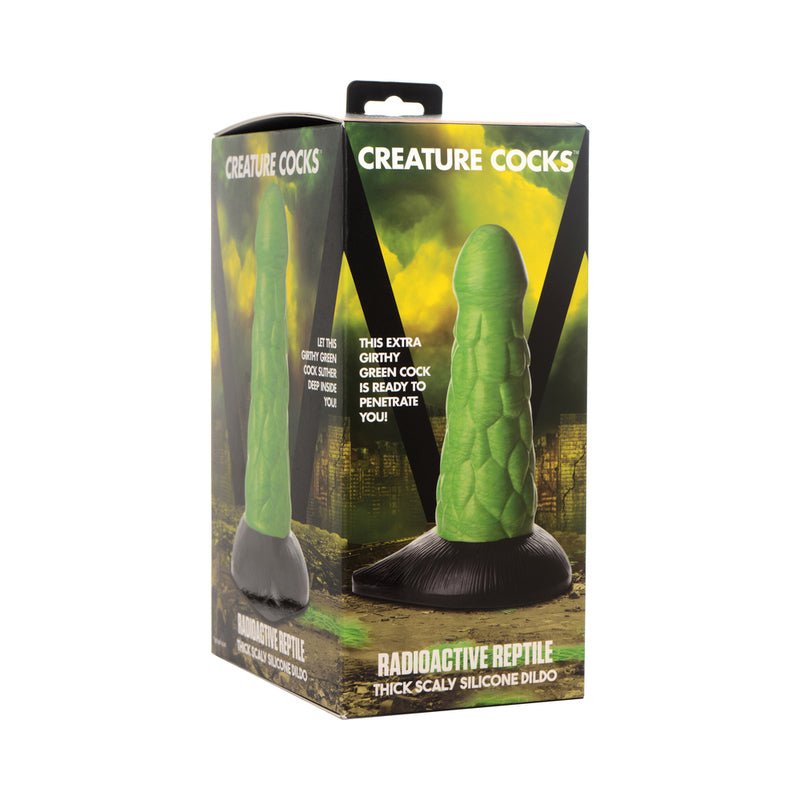 Creature Cocks Radioactive Reptile Thick Scaly Silicone Dildo - Royal Sins