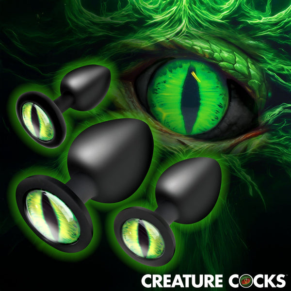 Creature Eyes Green Eye Silicone Butt Plug Set - Royal Sins