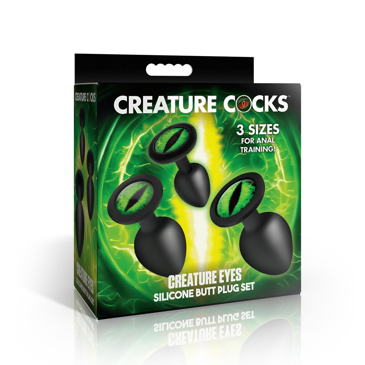 Creature Eyes Green Eye Silicone Butt Plug Set - Royal Sins