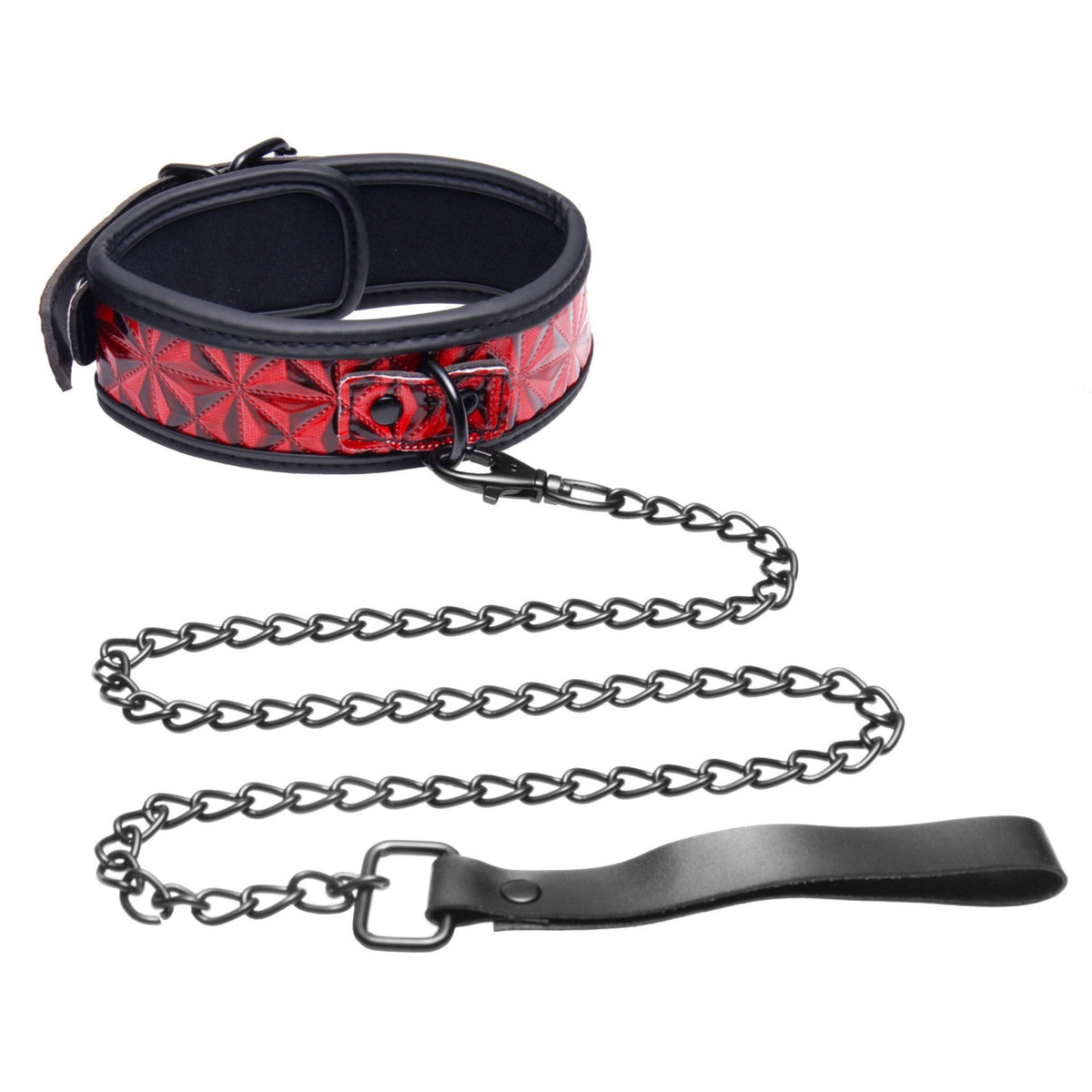 Crimson Tied Collar with Leash - Royal Sins