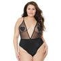 Crotchless Teddy Black OS XL Hanging - Royal Sins