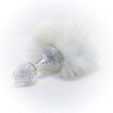 Crystal Delights Magnetic Sparkle Bunny Tail - White - Royal Sins
