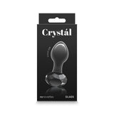 Crystal Faceted Glass Anal Plug Black - Royal Sins
