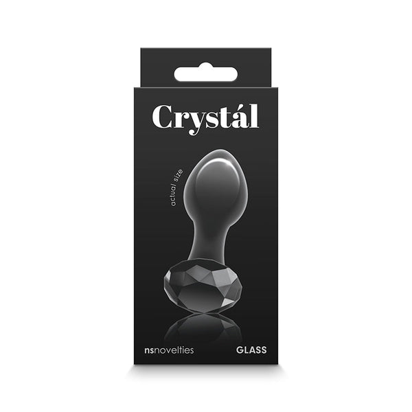 Crystal Faceted Glass Anal Plug Black - Royal Sins