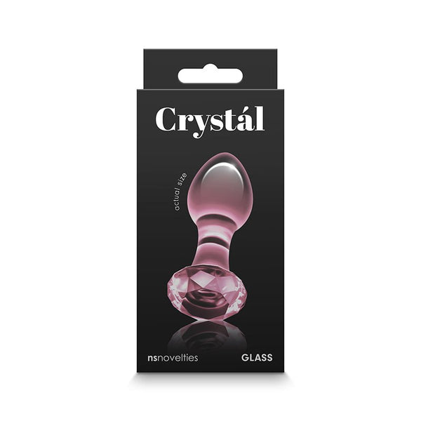 Crystal Faceted Glass Anal Plug Pink - Royal Sins