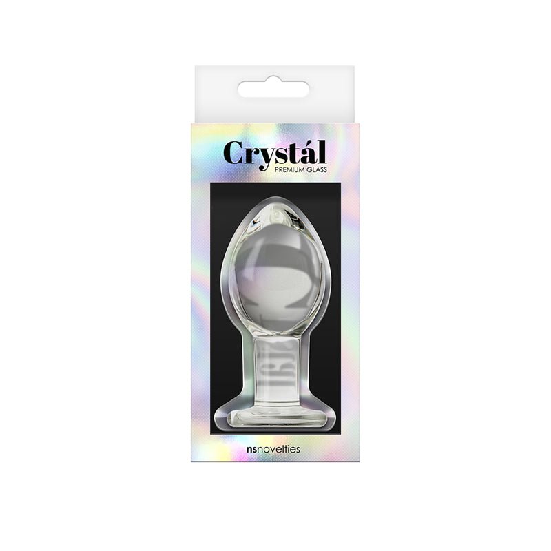 Crystal Glass Anal Plug Large Clear - Royal Sins