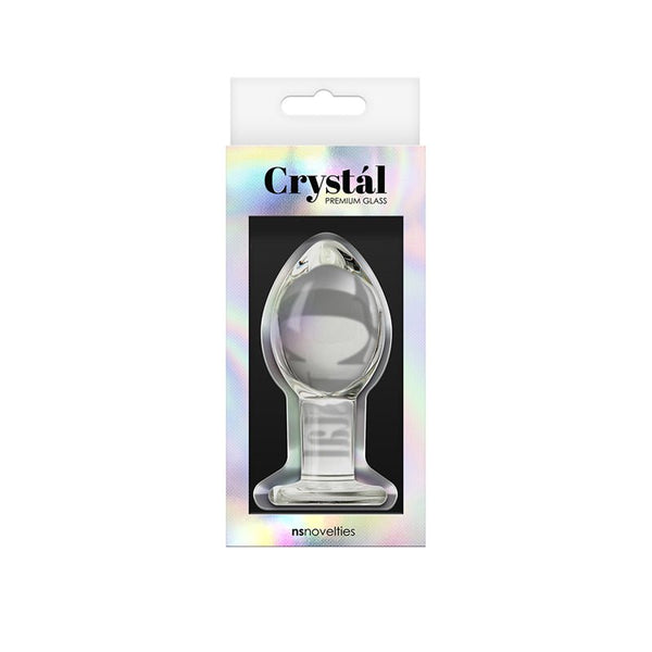 Crystal Glass Anal Plug Large Clear - Royal Sins