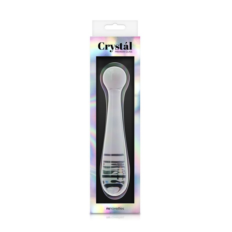 Crystal Glass Pleasure Wand Clear - Royal Sins