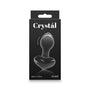 Crystal Heart Glass Anal Plug Black - Royal Sins