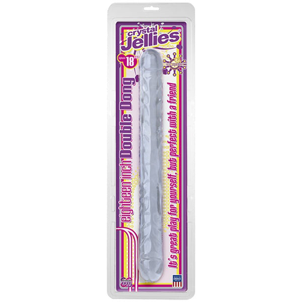 Crystal Jellies - Double Dong Clear 18in - Royal Sins